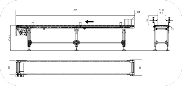 直行皮带输送机示意图